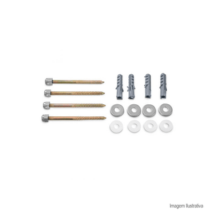 Conjunto de fixação para tanques m e g aço inox 3x1cm cromado celite /ref. 3009750005500