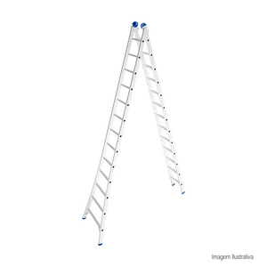 Escada de alúminio extensiva 2x13 - mor