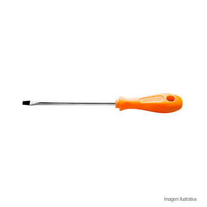Chave de fenda ponta chata 1/4 6 laranja - tramontina