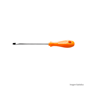 Chave de fenda ponta chata 1/8 3 laranja - tramontina