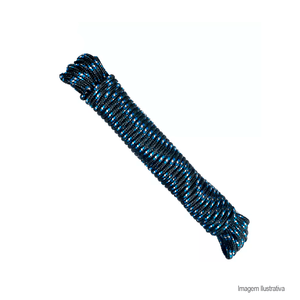 Corda trançada pet 10mm com 20mts colorida - cordoaria brasil