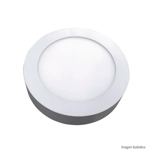 Painel home led sobrepor redondo 18w 6400k branco - llum