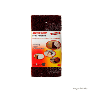 Folha abrasiva scotch brite com 2 unidade - 3m
