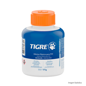 Adesivo plástico para pvc frasco 175g - tigre