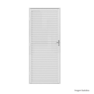 Porta de alumínio direito 210x80cm branco alumistrike / ref. 11378