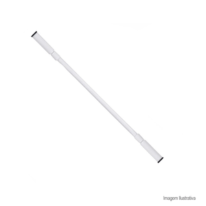 Varão para cortina de box de alumínio 135 a 148cm branco astra / ref. vce135a