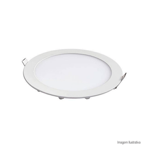 Painel de led redondo de embutir 12w 4000k neutra - taschibra