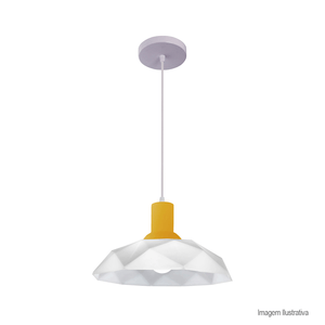 Pendente sides m3 1 lâmpada e27 amarelo - startec