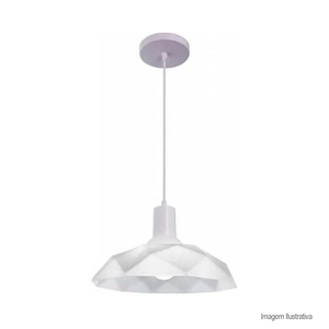 Pendente sides m3 1 lâmpada e27 branco - startec