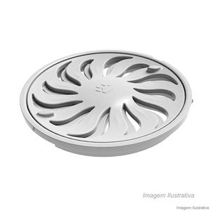 Grelha redonda abre e fecha 150mm branco tigre / ref:27471340.