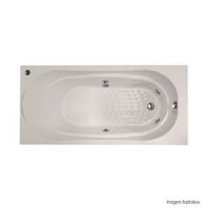 Banheira ancona i com hidromassagem standard 1,70x0,80 branco aquaplás /ref:110.380.901.
