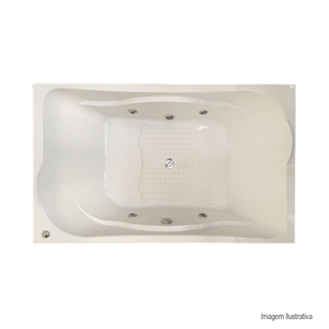 Banheira ancona ii com hidromassagem basic 1,70x1,10 branco aquaplás/ref:110.382.301.