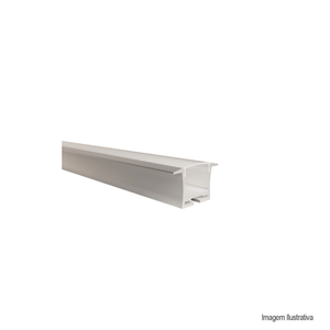 Perfil de aluminio maya branco 3mt - alpertone