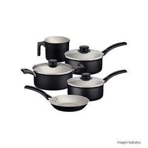 Jogo panela turim preto 5pc tramontina/ ref:20298061.