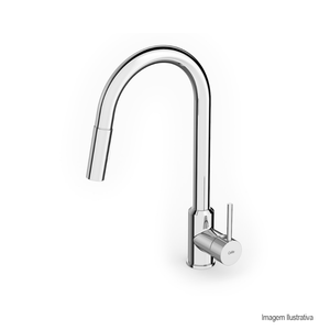 Monocomando para cozinha de mesa bica u cromada celite/ref:b5000f5cro.