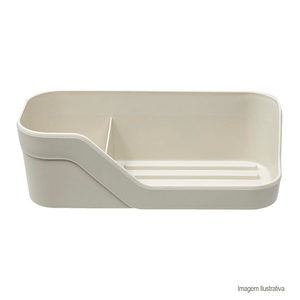 Organizador de pia compacto trium branco - ou plásticos