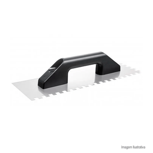 Desempenadeira de aço com cabo plástico 12x12mm de 38cm - cortag
