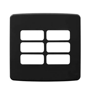 Placa 4x4 6 postos clean ebony margirius