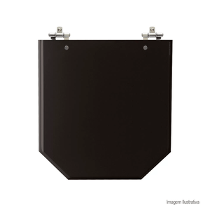 Assento sanitário atrium em mdf laqueado preto - tomdo