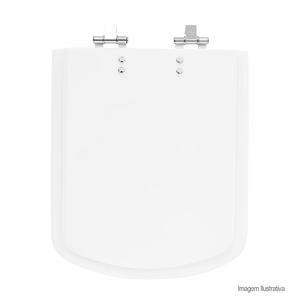 Assento sanitário hall em poliéster branco - tomdo