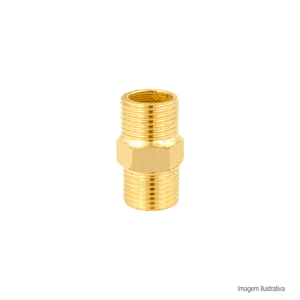 Nipel de cobre latão 1/2" - universo conexões