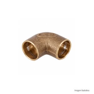 Joelho de cobre latão 90° 22mm - universo conexões