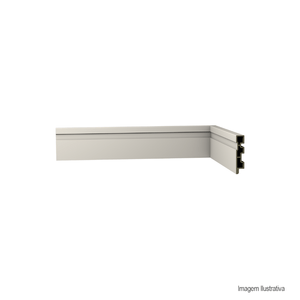 Rodape 70x15mm  r9 frisado laca fendi 2.4mts ecovale plast/ref:0109.0262