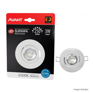 Spot de embutir redondo supimpa 3w 6500 branco - avant