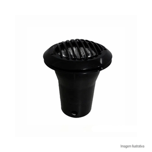 Lâmpada de embutir no solo com grade e27 preto - germany