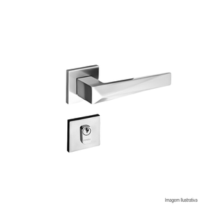 Fechadura pado ascot roseta quadrada cromado externo pado /ref:54.025.112.