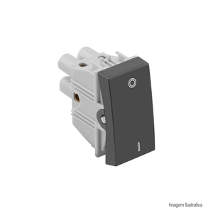 Modulo interruptor bipolar simples 10a grafite s30/35 simon /ref:30133-38.
