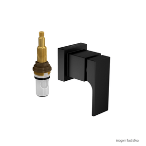Acabamento unic para registro de pressão 1/2" e 3/4" de 1/2 volta black matte - deca
