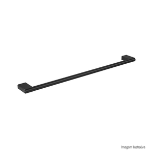 Porta toalhas 60 cm black matte deca /ref:2040.bl104.060.mt.