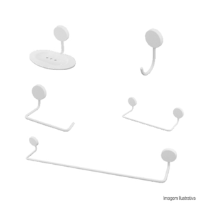 Kit 5 peças acessórios para banheiro zyp 3650 imperatriz /ref.24750