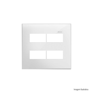 Placa  4x4 - 4 postos separados branco simon 35 /ref:35612-50.