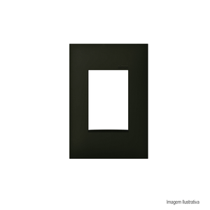 Placa 4 x 2 - 3 postos preto fosco simon 35 /ref:35613-44.