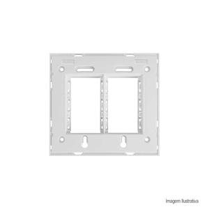 Suporte 4 x 4 branco simon /ref:35702-39.