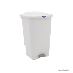 Lixeira com pedal t-force branca 100 litros tramontina /ref:92814/010.