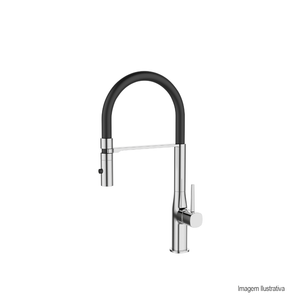 Monocomando para cozinha bica flexivel thelon suporte com imã cromado dax /ref:dax-2245-tl-cr.