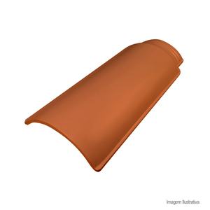 Cumeeira esmaltada 17x43cm caramelo - perkus