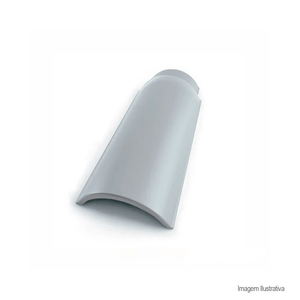 Cumeeira esmaltada 17x43cm platina - perkus
