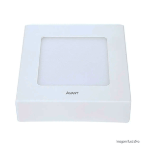 Painel de led sobrepor quadrado 6w 6500k branco - avant