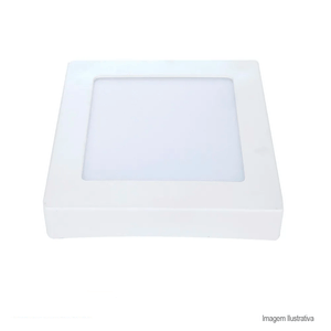 Painel de led sobrepor quadradro pop 12w 3000k amarelo - avant