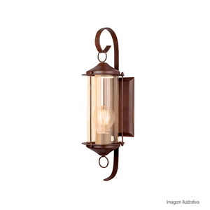 Arandela vintage com vidro 240 marrom ideal /ref:1395.