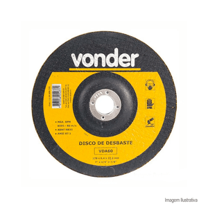 Disco de desbaste 7 x 1/4 x 7/8 - vonder