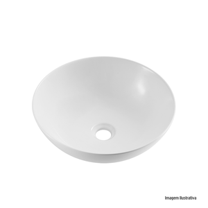 Cuba de apoio redonda brava 40cm branca dax /ref:dax-0018-br-wh.
