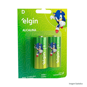 Pilha alcalina bister com 2 unidades 1,5v - elgin /ref.lr20
