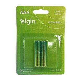 Pilha alcalina palito blister com 2 peças elgin /ref.000000082154