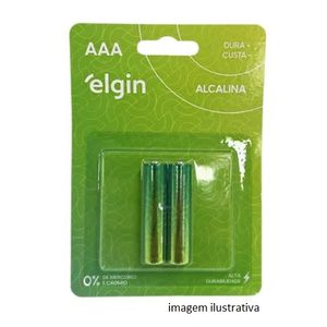 Pilha alcalina pequena blister com 2 unidades elgin /ref.000000082152