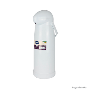 Garrafa térmica de pressão nobile 1,0l branco mor /ref:25101051.